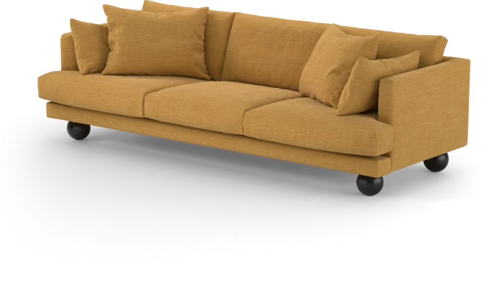 Harper - 4-sits soffa - Gul