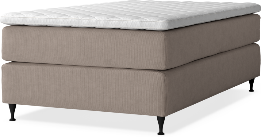 Delux Dream - Kontinentalsäng, enkelsäng med bäddmadrass - Beige