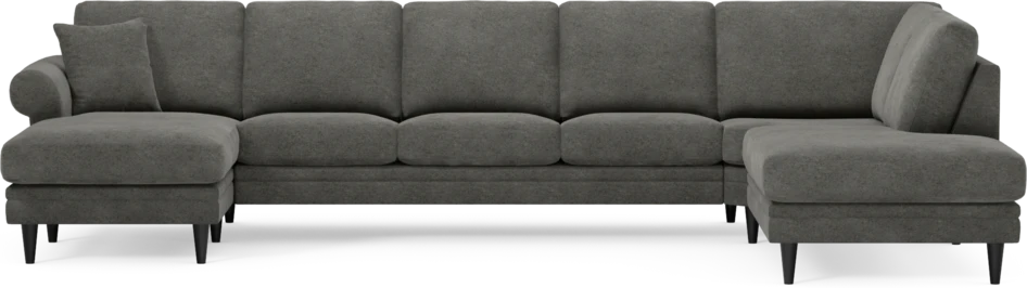 Eden - 3-sits soffa med schäslong vänster och divan höger - Grå