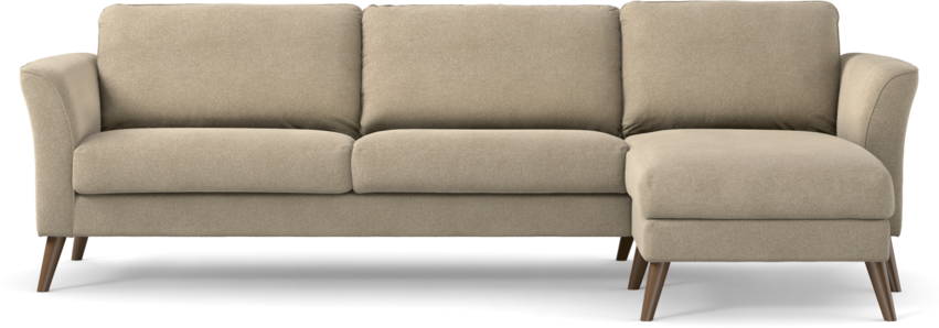 Bridge - 3-sits soffa med schäslong höger - Beige