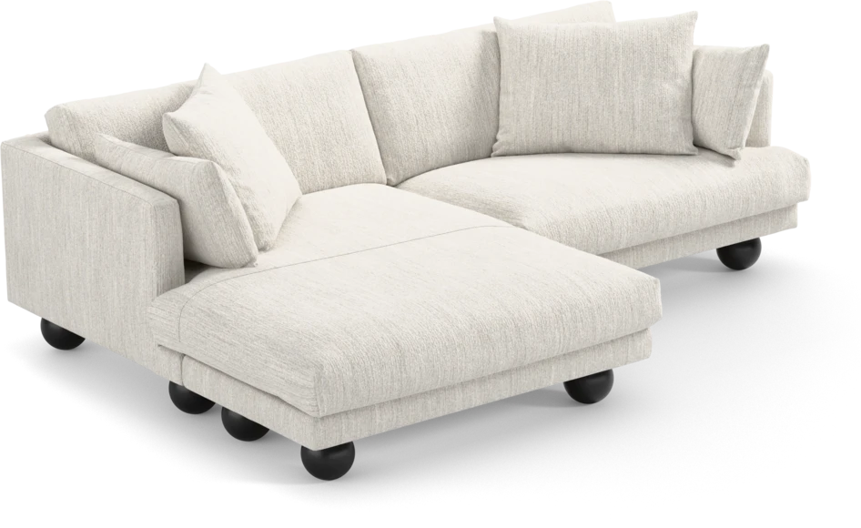 Harper - 4-sits med schäslong XL vänster - Vit