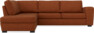 Friday - 2,5-sits soffa med divan vänster - Orange