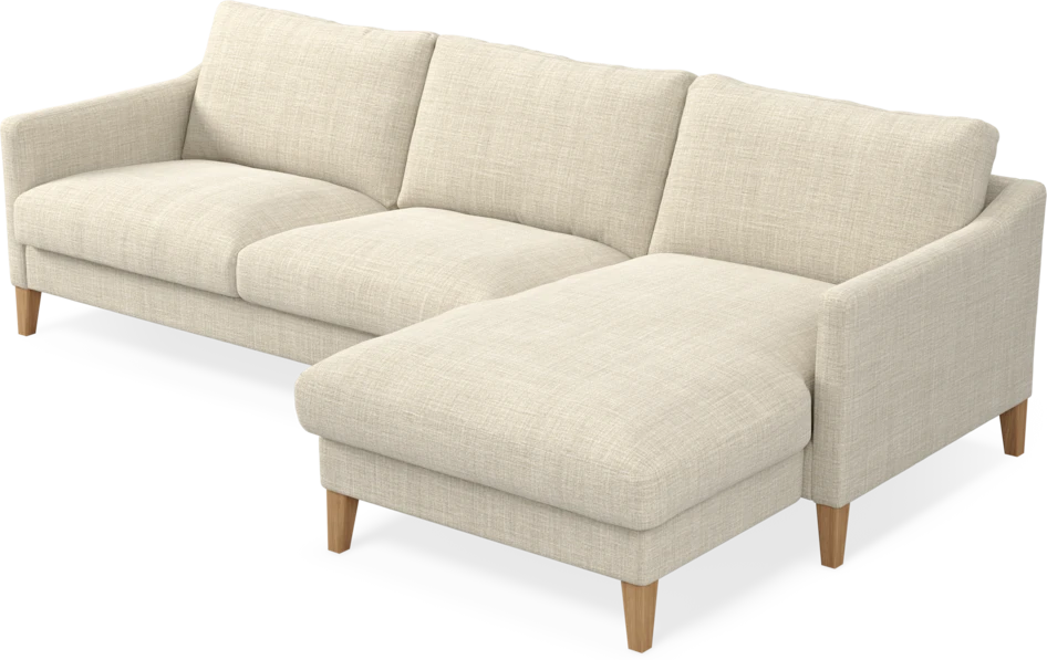 Winston - 3-sits soffa med schäslong, vändbar - Beige