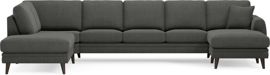 Eden - 3-sits soffa med divan vänster och schäslong höger - Grå