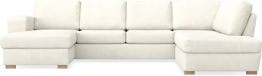Friday - 3-sits soffa med schäslong vänster och divan höger - Vit