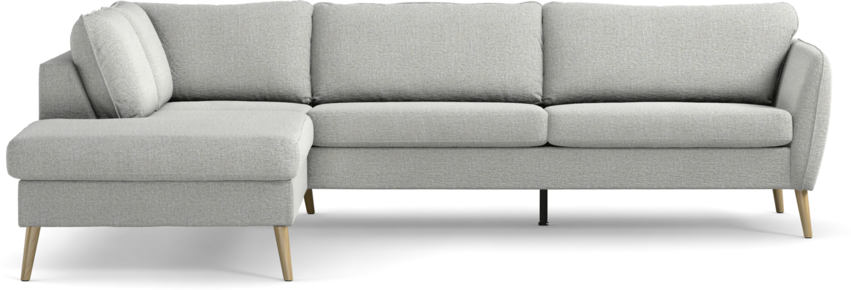 County - 2,5-sits soffa med divan vänster - Grå