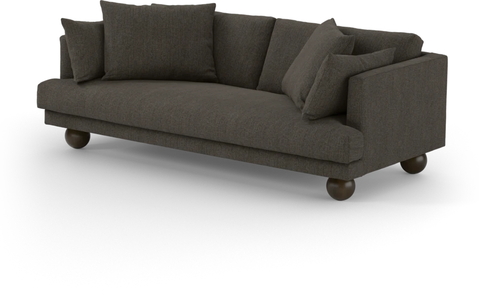 Harper - 3-sits soffa, hel dyna - Brun
