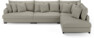 Rossi - 4-sits soffa med divan höger - Grå