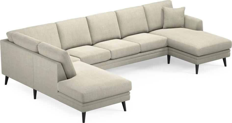 Eden - 3-sits soffa med divan vänster och schäslong höger - Beige