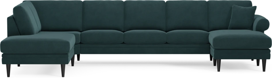 Eden - 3-sits soffa med divan vänster och schäslong höger - Blå