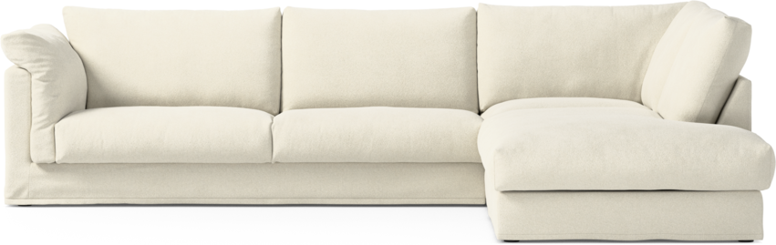 Cherrie Klädsel - Klädsel till 3-sits soffa med divan höger - Vit