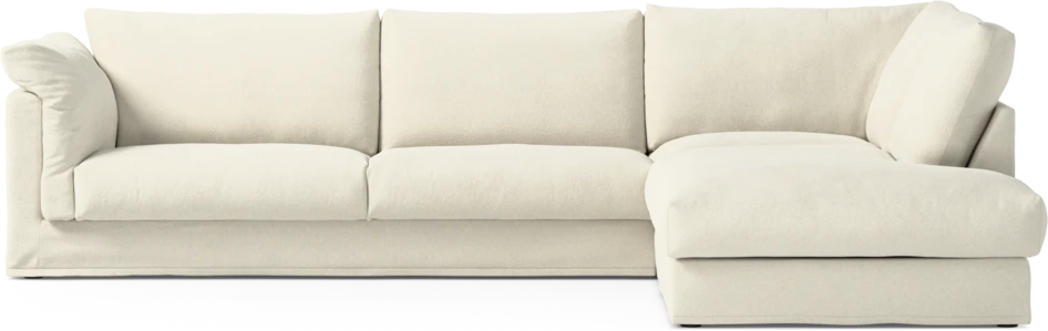 Cherrie Klädsel - Klädsel till 3-sits soffa med divan höger - Vit