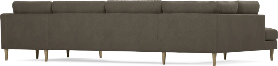 Bridge - 3-sits soffa med divan vänster och schäslong höger - Brun