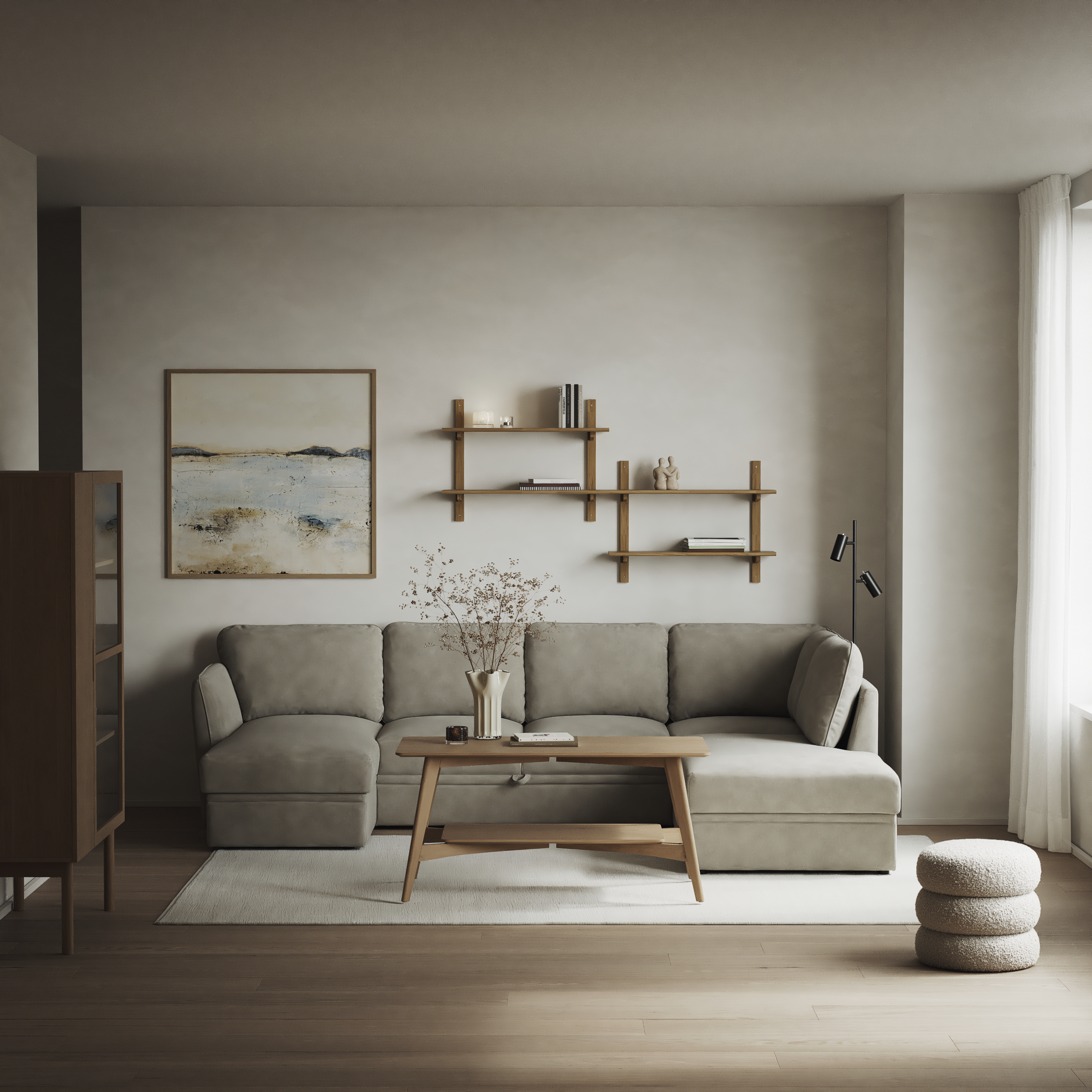 Öland - Bäddsoffa med schäslong vänster och divan höger - inspiration