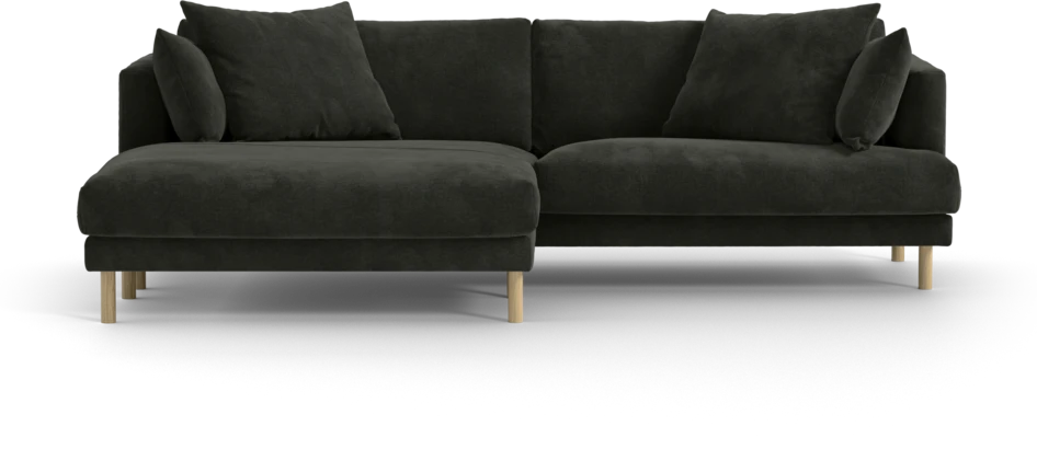 Harper - 4-sits med schäslong XL vänster - Svart