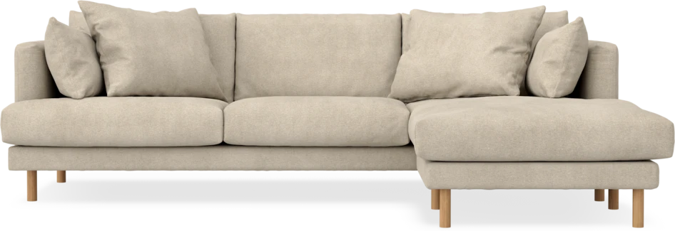Harper - 4-sits med schäslong höger  - Beige