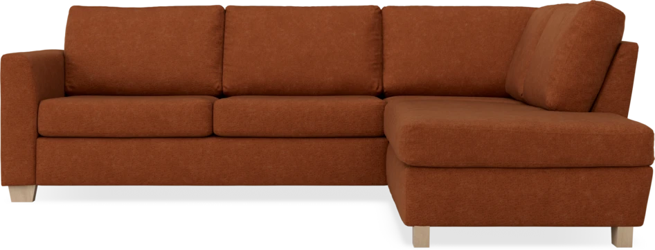 Friday - 2,5-sits soffa med divan höger - Orange