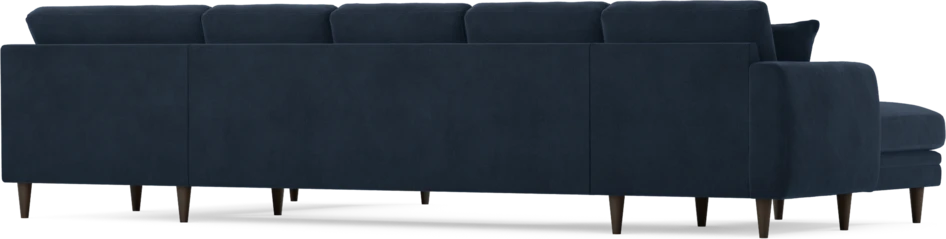 Eden - 3-sits soffa med schäslong vänster och divan höger - Blå
