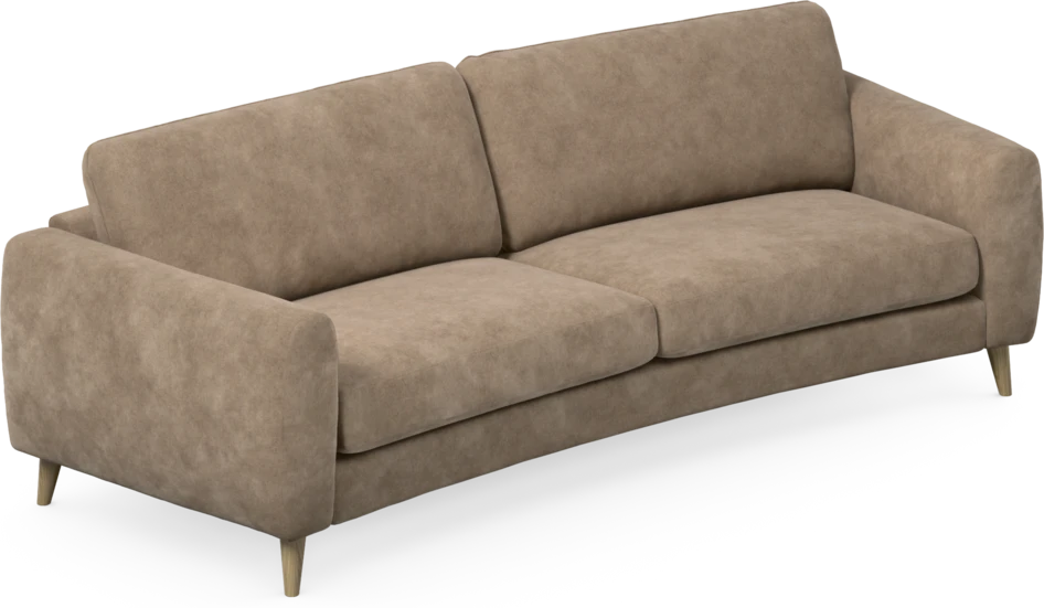 Bridge - 3-sits soffa svängd - Beige