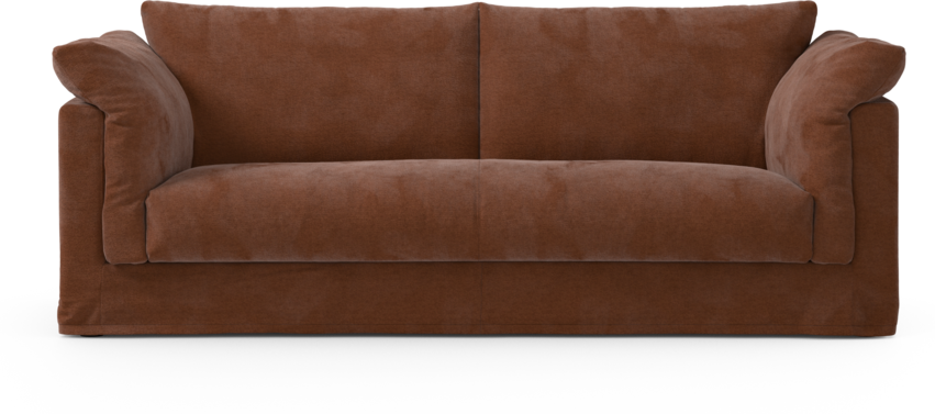 Cherrie - 2,5-sits soffa, hel dyna och kappa - Orange