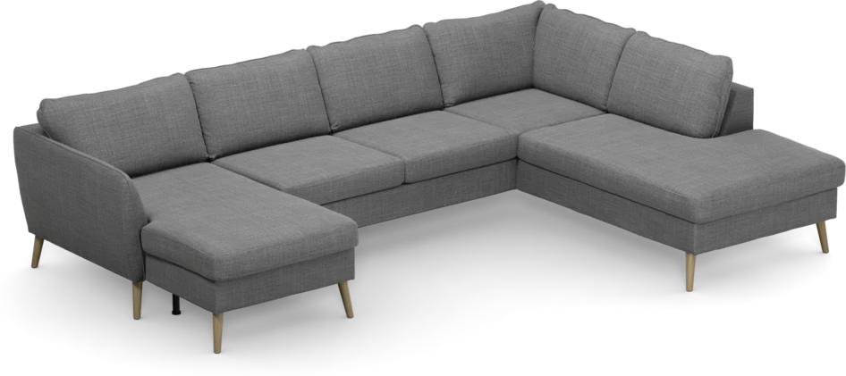 County - 3-sits soffa med schäslong vänster och divan höger - Grå