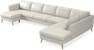 County - 4-sits soffa med schäslong vänster och divan höger - Vit