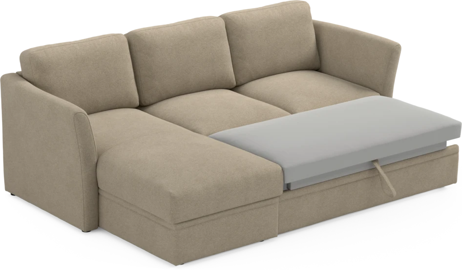 Öland - Bäddsoffa med schäslong vänster - Beige