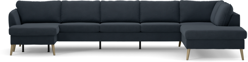 County - 4-sits soffa med schäslong vänster och divan höger - Blå