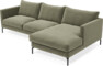 Impression Delux - 3-sits soffa med schäslong höger - Grön