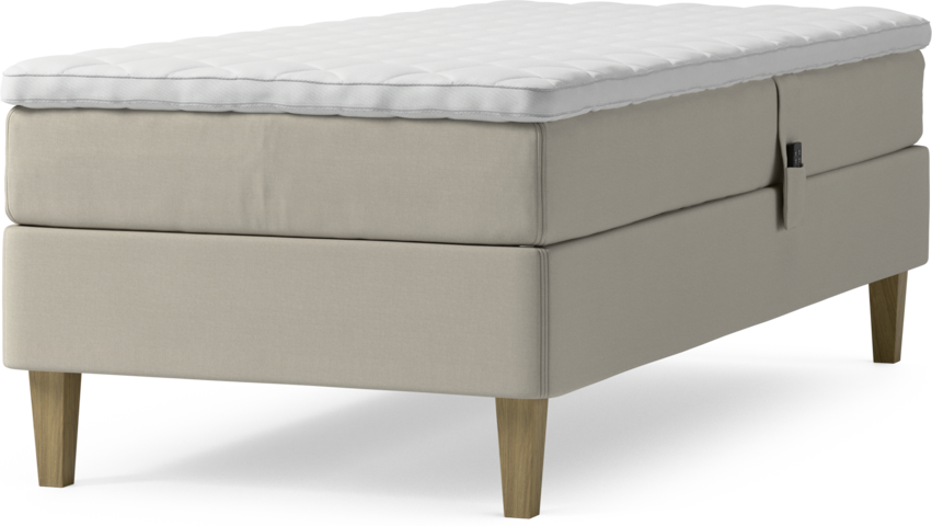 Delux Sense - Ställbar säng, enkelsäng med bäddmadrass och sängben