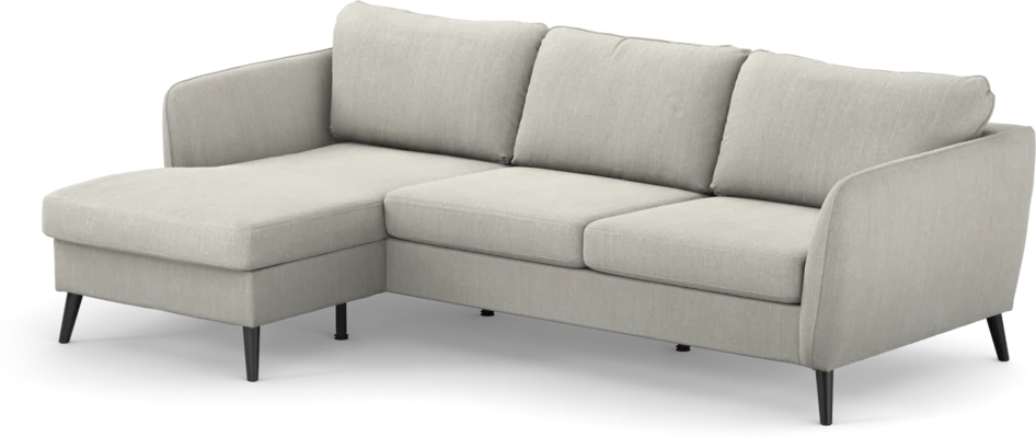 County - 3-sits soffa med flyttbar schäslong - Grå