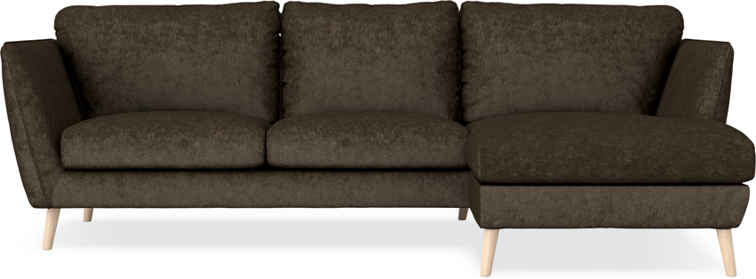 Madison - 2-sits soffa med schäslong höger - Brun