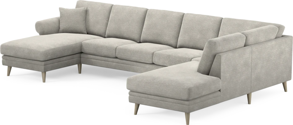 Eden - 3-sits soffa med schäslong vänster och divan höger - Grå