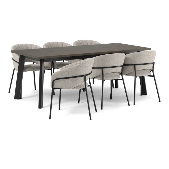 Nomad, Matgrupp med 6 karmstolar Selina