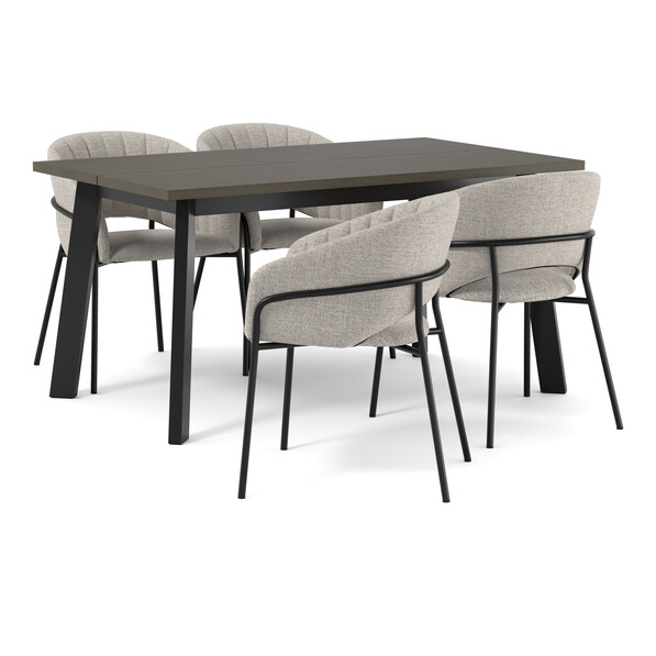 Nomad - Matgrupp med 4 karmstolar Selina - Beige