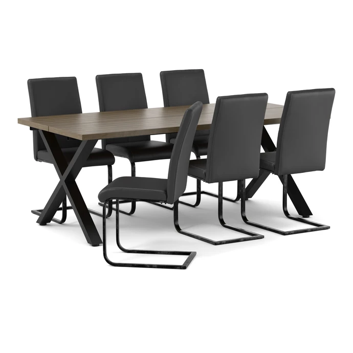 Veneto, Matgrupp med 6 stolar Jack