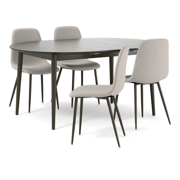 Harry - Matbord med 4 stolar Tracy - Beige