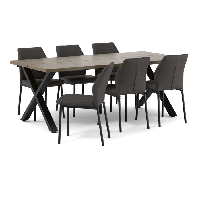 Veneto, Matgrupp med 6 stolar Delta