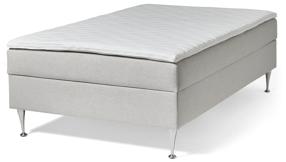 Ease - Manuellt ställbär säng med förvaring, enkelsäng 120x200 cm med bäddmadrass - Beige