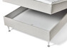 Ease - Manuellt ställbär säng med förvaring, enkelsäng med bäddmadrass - Beige