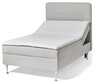Ease - Manuellt ställbar säng med förvaring, enkelsäng med bäddmadrass och huvudgavel - Beige