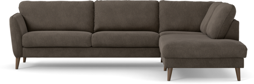 Bridge - 3-sits soffa med divan höger - Gul