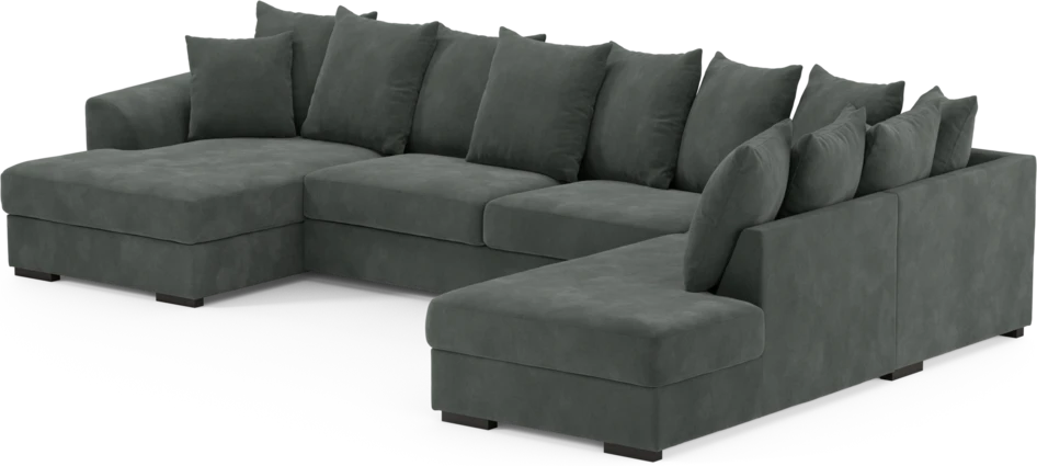 Town - 3-sits soffa med divan höger och schäslong vänster - Grå