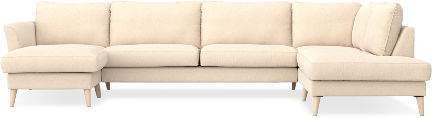 Bridge - 3-sits soffa med schäslong vänster och divan höger - Beige