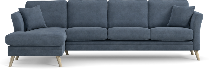Eden - 3-sits soffa med schäslong - Blå
