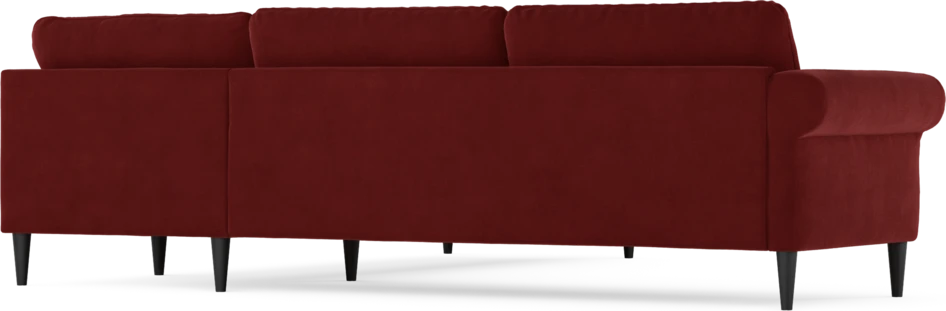 Bridge - Hörnsoffa, 3+3-sits - Röd