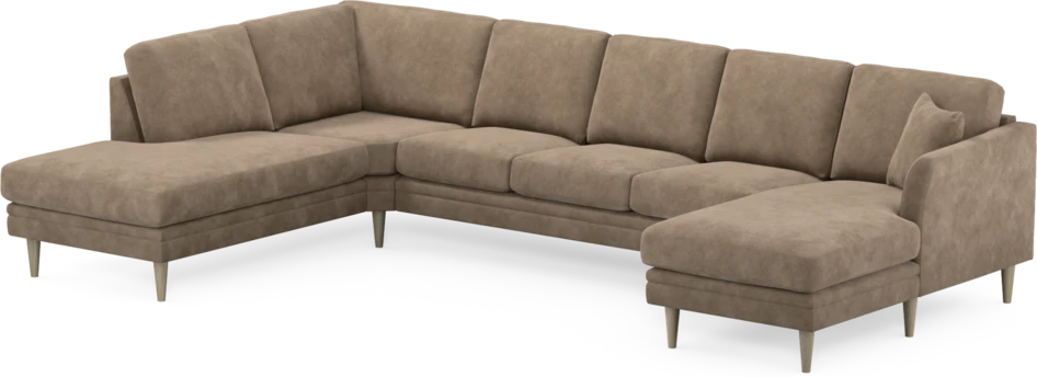 Eden - 3-sits soffa med divan vänster och schäslong höger - Beige