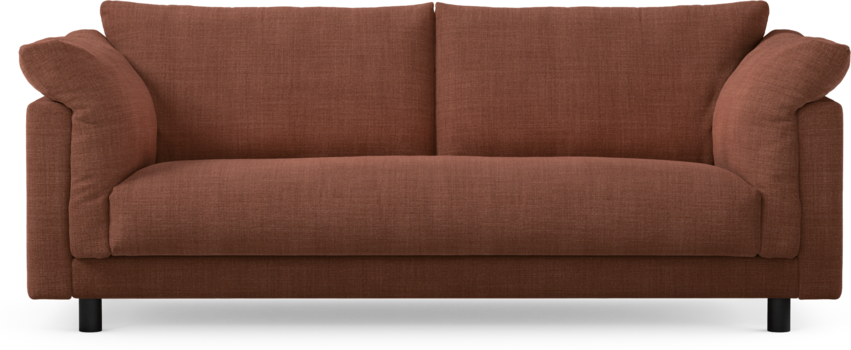 Cherrie - 2,5-sits soffa, hel dyna, fast klädsel - Orange