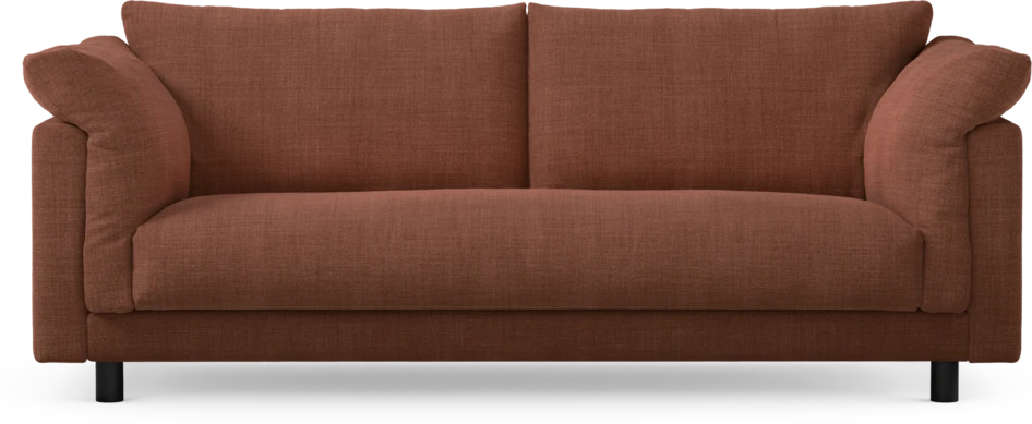 Cherrie - 2,5-sits soffa, hel dyna, fast klädsel - Orange