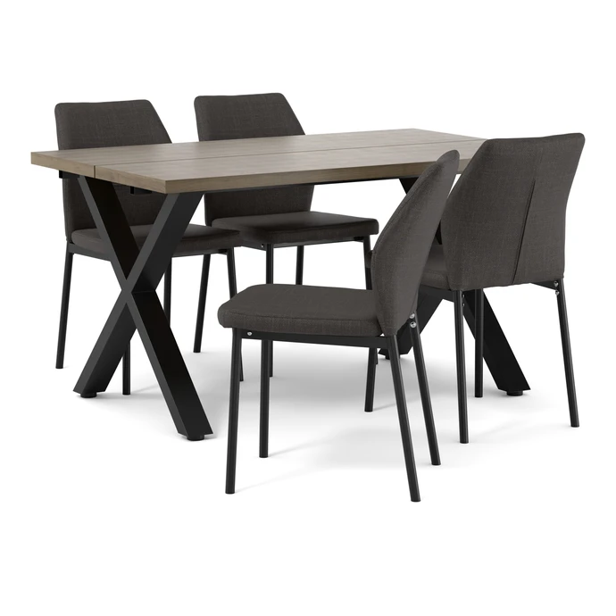 Veneto, Matgrupp med 4 stolar Delta